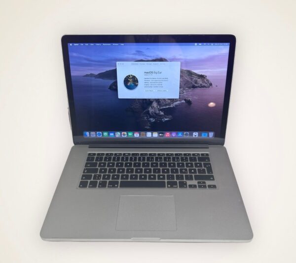 MacBook Pro Retina 15″ macOS Big Sur – Core i7/8GB/500GB SSD