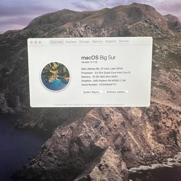 IMAC 27″ macOS BigSur – Core i5/16GB/512GB SSD - Image 4