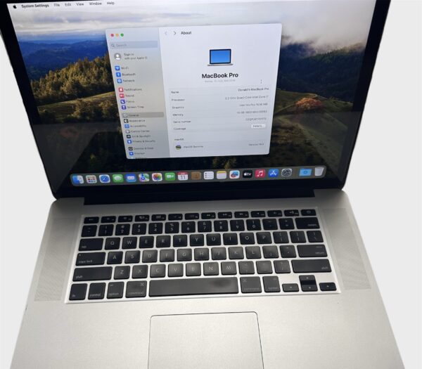 MacBook Pro Retina 15″ macOS Sonoma – Core i7/16GB/250GB SSD - Image 2