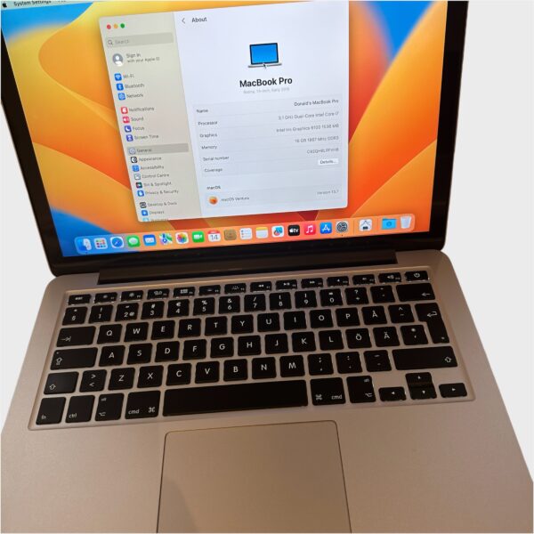 MacBook Pro Retina 13" 2015 – Core i7/16GB/500GB SSD - Image 2