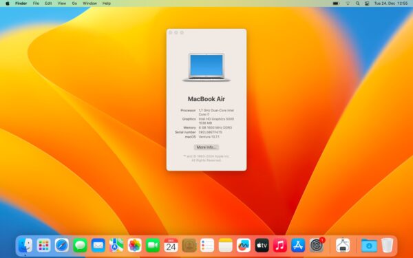 MacBook Air 13″ 2017 – Core i7/8GB/250GB SSD - Image 3