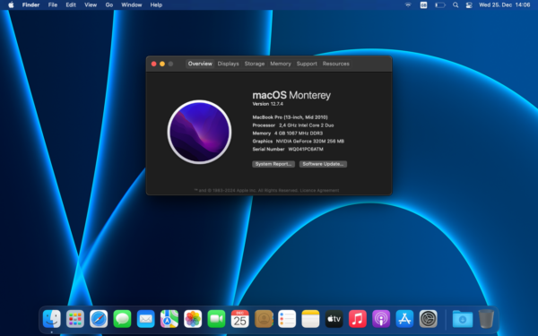 MacBook Pro 13″ macOS Monterey– Core 2 Duo/4GB/128GB SSD - Image 3