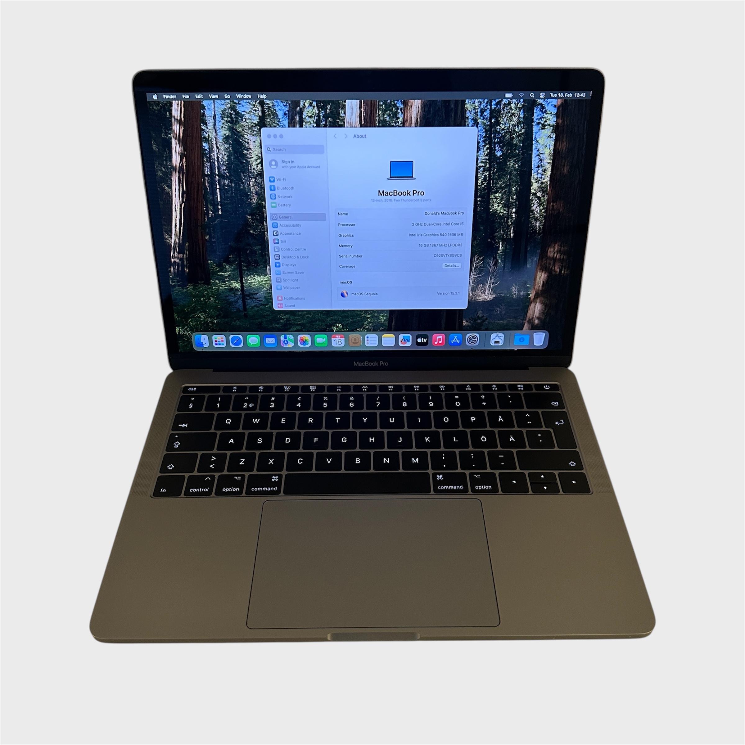 Nimetus: MacBook Pro 13″ 2016 (Two Thunderbolt 3 Ports) Operatsioonisüsteem: macOS Sequoia 15.3.1 Kõvaketas: 250 GB SSD Protsessor: 2 GHz Dual-Core Intel Core i